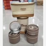 ظرف غذای( لانچ باکس) داخل استیل، 4 تکه، بدون نشتی، به همراه کیف (کرم و شکلاتی و طرحدار آلبالویی) - تصویر 13