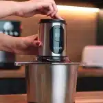 خردکن دوکاسه کوخ مدل KC-2049 با کاسه شیشه‌ای و استیل و تیغه تیتانیومی