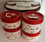 لانچ باکس 4عددی طرح آلبالویی(sweet cherry) - تصویر 4