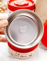 ظرف غذای( لانچ باکس) داخل استیل، 4 تکه، بدون نشتی، به همراه کیف (کرم و شکلاتی و طرحدار آلبالویی) - تصویر 9